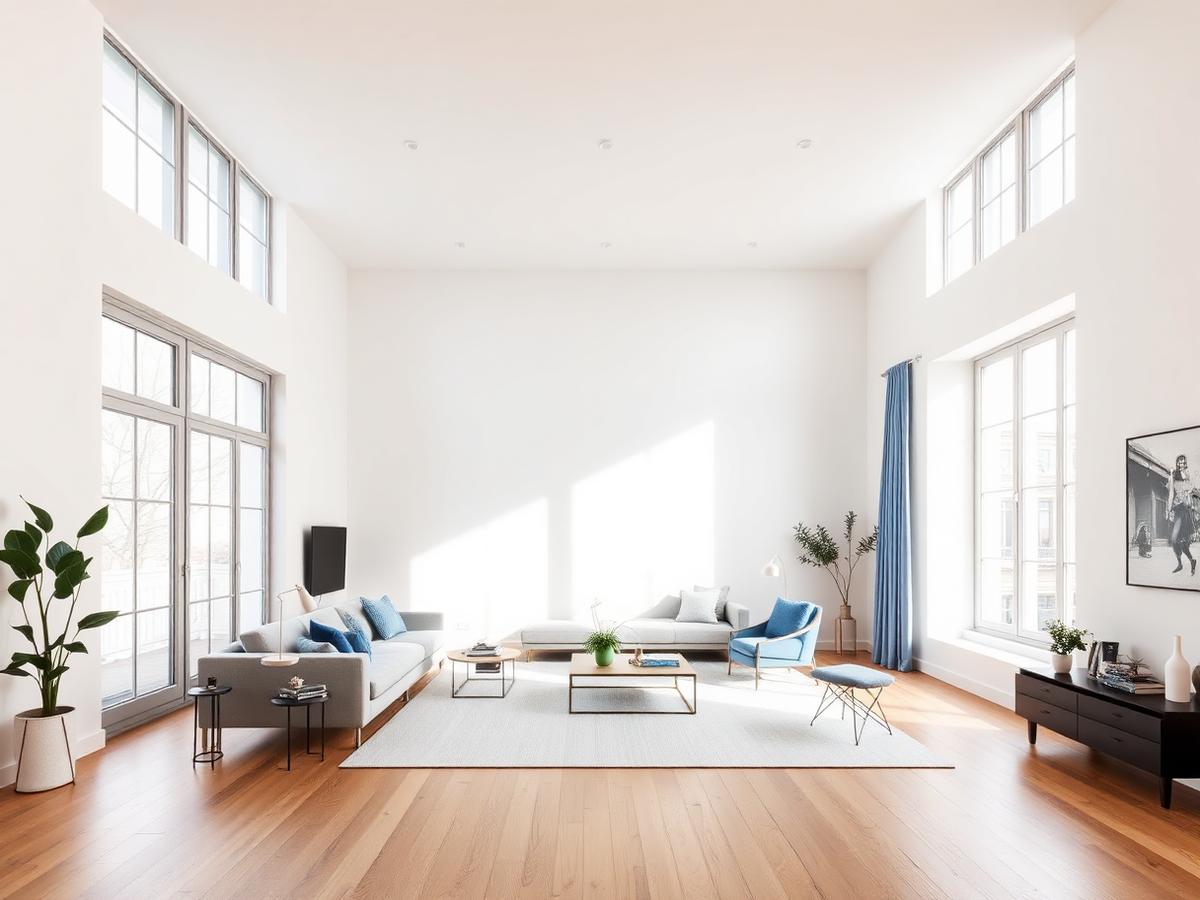 Interieur van een gerenoveerd appartement in Brussel